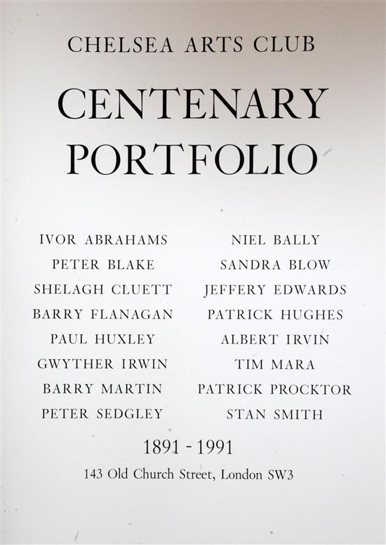Chelsea Arts Club Centennial folio (1891-1991) overall 25 x 19in.